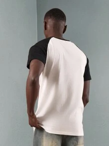 SUMWON قميص بيسبول طراز راجلان الكلاسيكي للجزء الساحلي لكاليفورنيا المحيط الهادي، رياضي كاجوال صيفي شاطئي، ملابس الشارع ذات الطراز الرياضي الرياضي الكنزة الناعمة من القطن المخلوط - أبيض وأسود - مشاهدة 2