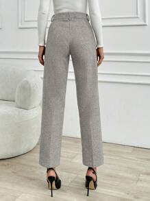 EURMUSE Women Solid Color High Waist Carrot Pants - Multicolor - View 2