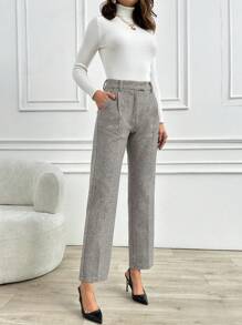 EURMUSE Women Solid Color High Waist Carrot Pants - Multicolor - View 6