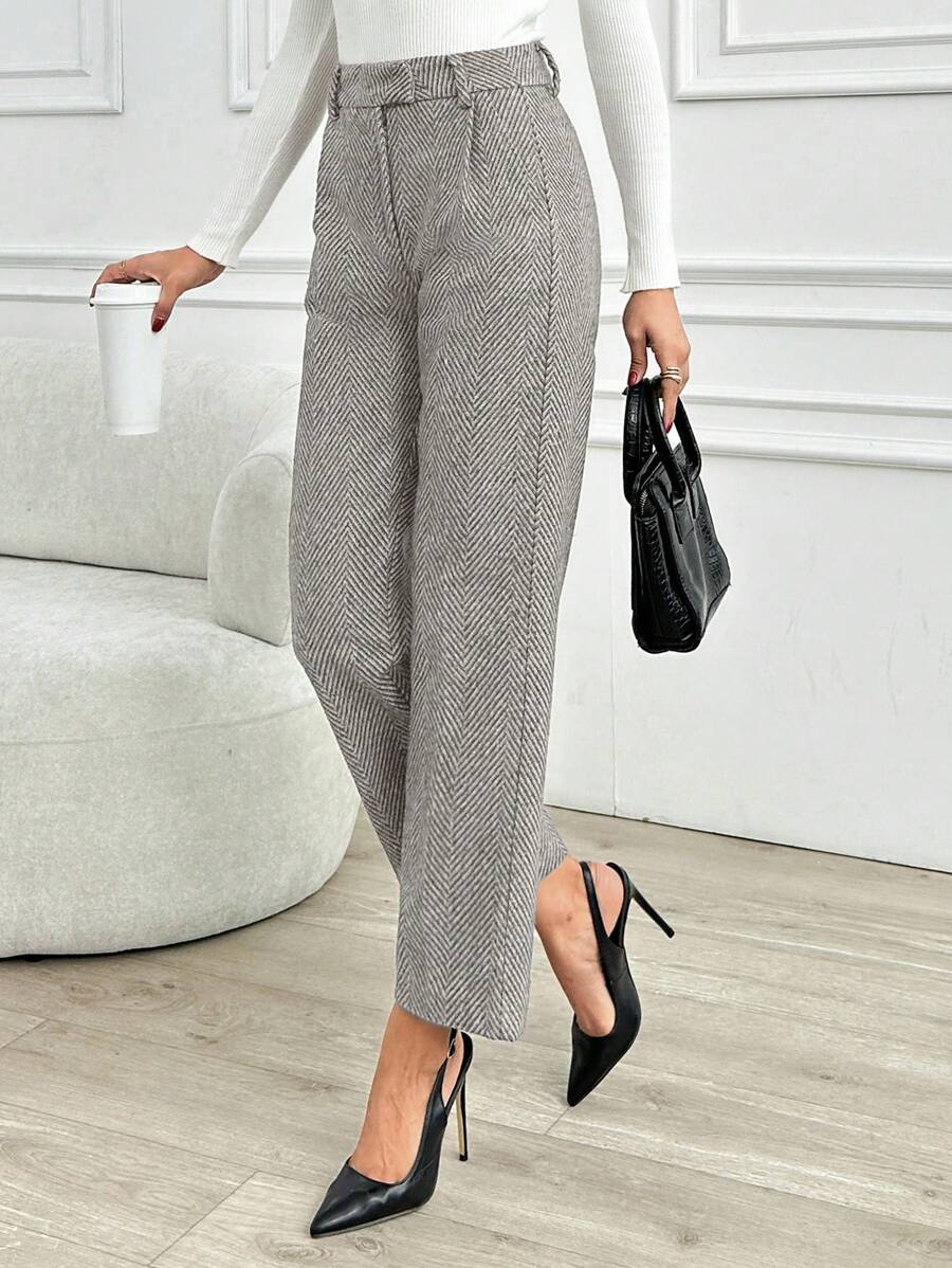 EURMUSE Women Solid Color High Waist Carrot Pants - Multicolor - View 1