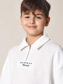 Sumwon Club Edition 优质纹理 Polo 运动青年四分之一拉链领街头休闲春夏运动训练上衣