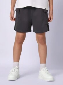 SUMWON Pantaloncini cargo giovanili, atletici, ad asciugatura rapida con fasce laterali, casual e sportivi, ideali per attività estive all'aperto come passeggiate e escursioni, comodi e ampi