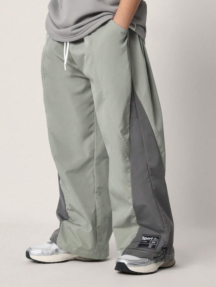 SUMWON Unisex Color Block Athletic Track Pants Moisture Wicking ...