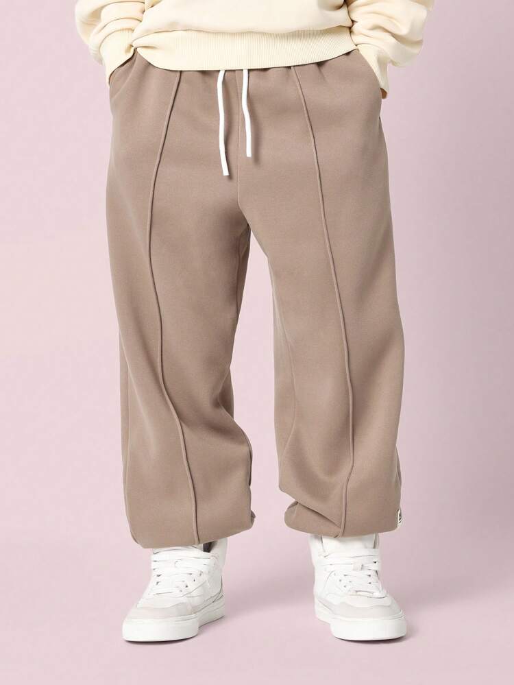 Casual Wear Sweatpants With Front Pleats