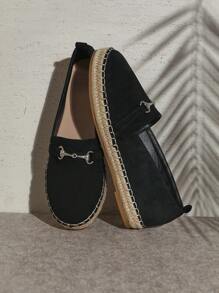 SHUZIA Women's Fashion Casual Comfy Round Toe Espadrilles Mother's Day Present - Black - View 5