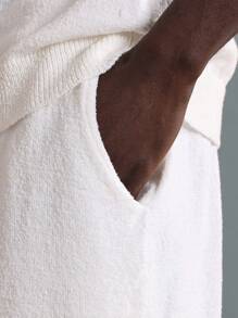 SUMWON Ensemble coordonné en tricot de créateur Tenue de détente d'été Ensemble short et pull à manches courtes assorti Style preppy Tenue de club de tennis Tenue de villégiature Ensemble pour vacances à la plage - Nude - Voir 6