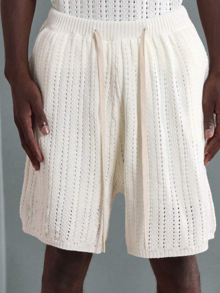 Textured Knit Tank And Shorts Co-Ord Set