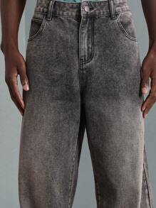 SUMWON Pantalones vaqueros de estilo patinador relajado, pantalones casuales de mezclilla de estilo vintage, ropa urbana de moda cómoda para uso diario en todas las temporadas
