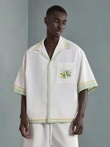 SUMWON 索伦托意大利海岸夏季套装度假装沙滩度假两件套柠檬印花节日休闲装派对短套装旅行休闲装 - 米色 - 查看 3