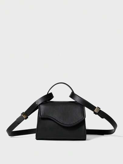 Bolso cuadrado asimétrico mini, regalo de Navidad de invierno