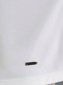 SUMWON Kemeja Polo Jersey Ottoman Mewah Potongan Boxy Fit Kasual Bisnis Cerdas Performa Lengan Pendek Premium Kontemporer Bernapas untuk Musim Panas Musim Semi dan Liburan - Putih - View 6
