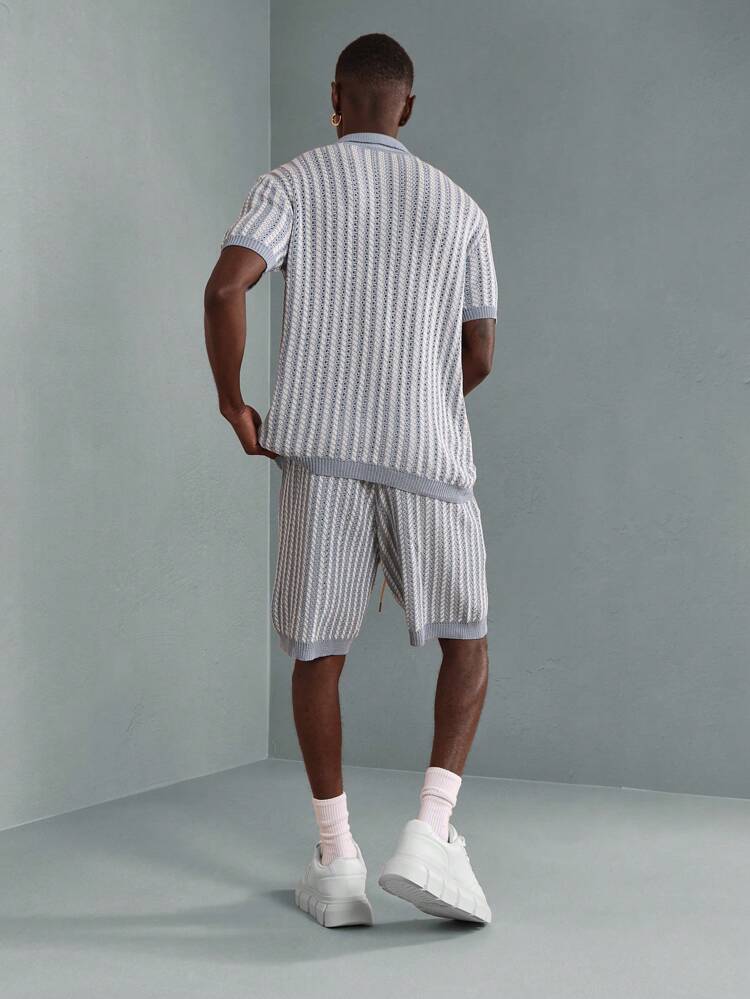 Men Premium Cable Knit Sweater Co-Ord Set