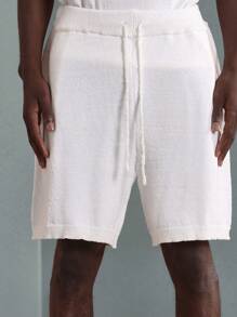 SUMWON Ensemble coordonné en tricot de créateur Tenue de détente d'été Ensemble short et pull à manches courtes assorti Style preppy Tenue de club de tennis Tenue de villégiature Ensemble pour vacances à la plage - Nude - Voir 7