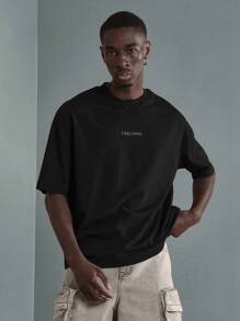 SUMWON 超大号个性 T 恤，印有混合饮料的感受文字图案，都市街头休闲上衣，讽刺标语设计，非常适合休闲、节日和夜间外出