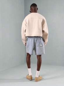 SUMWON Sudadera de cuello redondo urbana oversize tipo crop top de moda athleisure, con diseño de declaración de la ciudad de Los Ángeles