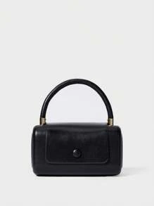 百搭简约迷你时尚手提包，圣诞节冬季圣诞礼物 - 黑色 - 查看 1