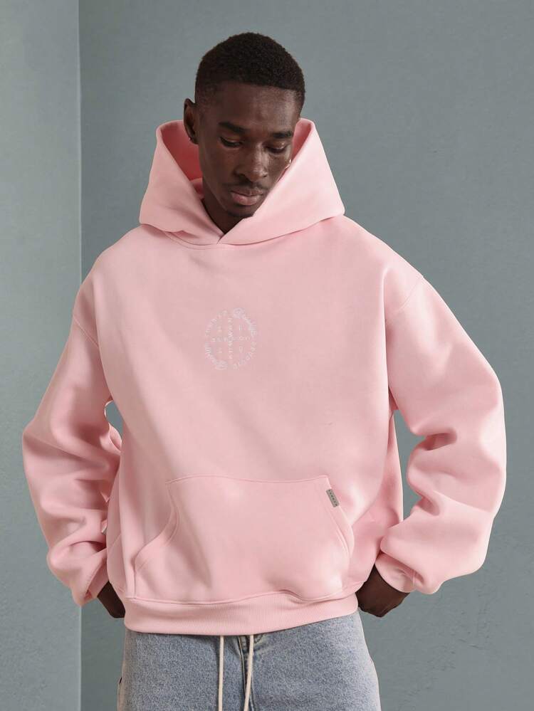 Pullover Hoodie Back Logo Print Casual Oversized Comfort