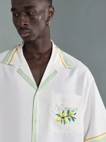 SUMWON 索伦托意大利海岸夏季套装度假装沙滩度假两件套柠檬印花节日休闲装派对短套装旅行休闲装 - 米色 - 查看 5