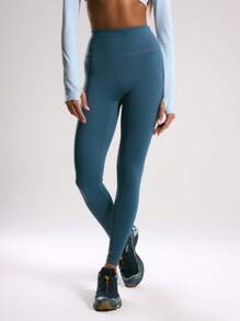 Musera Sport High Waisted Leggings,Padel, Tennis, Pickleball Gym Fitness - Dusty Blue - View 2