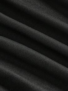 ROMWE Grunge Punk 春夏情人节度假女装音乐会服装夏季上衣女装夏季度假女装Y2K风格蕾丝露背吊带黑色背心，简约修身，休闲日常穿着 - 黑色 - 查看 3