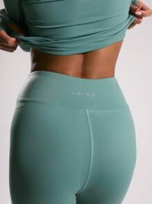 Musera Sport " Sport" High Rise 3/4 Length Leggings, Padel, Tennis, Pickleball Gym Fitness - Green - View 5