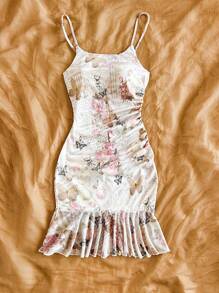 Soleia Women's Floral Mini Dress, Vintage Style, Romantic, Vacation, Summer - Multicolor - View 3
