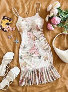 Soleia Women's Floral Mini Dress, Vintage Style, Romantic, Vacation, Summer - Multicolor - View 1