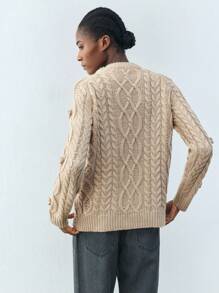 Maija Áo len nữ thanh lịch màu lạc đà mới cho ngày lễ tình nhân mùa xuân thích hợp mặc khi đi nghỉ, ngày lễ, hẹn hò và đám cưới - Màu Khaki - Xem 8