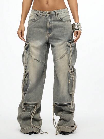 SUMWON WOMEN Baggy Side Ripped Jeans｜Sumwon