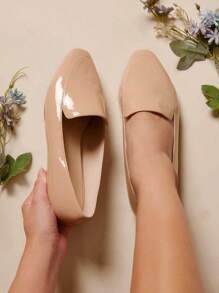 SHUZIA 女士仿 PU 简约一脚蹬乐福鞋