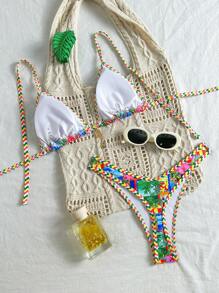 女士比基尼套装 - 彩色 - 查看 2