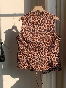 Comfortcana Parte superior de vacaciones con gráfico de leopardo para mujeres en conciertos de verano y festivales de música country - Multicolor - Ver 2
