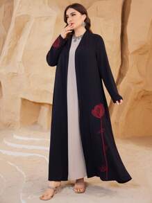 Al Najma Plus Size Women Fashion Embroidered Retro Modest Arabic Style Abaya, Robe