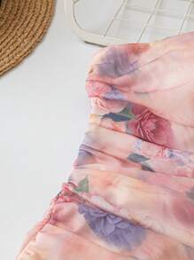 SHEIN VCAY Plus Size Women Boho Floral Print Tube Top, For Summer - Multicolor - View 4