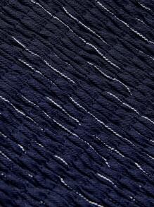 SHEIN LUNE 夏季休闲西部美国音乐节街头时尚办公室迷你连衣裙 - 藏蓝色 - 查看 6