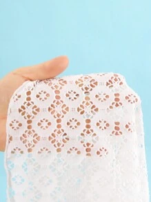 SHEIN Tween Girl' Cover Up, This Dress Style Hollow Cover Up Is Made Of High Quality Textured Solid White Fabric With A Simple And Fashionable Design. The Cinched Waist Design Highlights The Figure, Paired With Swimwear It Looks Very Exquisite. Suitable For The Personalized Needs Of Different Girls. The Ruffle Detail Makes The Swimsuit Look More Soft And Feminine. Very Suitable To Wear At The Swimming Pool Or Beach Resort, Adding Highlights To Your 2025 Travel.