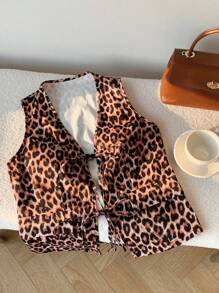Comfortcana Parte superior de vacaciones con gráfico de leopardo para mujeres en conciertos de verano y festivales de música country - Multicolor - Ver 3