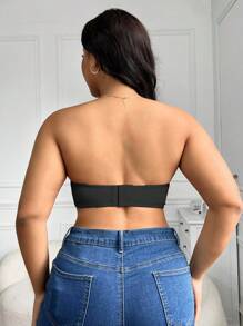 2pcs/Set Summer Strapless Seamless Bandeau Bras, Non-Slip Anti-Flashing Plus Size Tube Tops - Multicolor - View 2