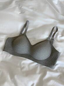 DAZY 无缝无钢圈轻薄女士文胸 - 灰色 - 查看 9