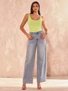 SHEIN BAE 女式简约百搭百搭双层莫代尔修身吊带紧身衣，春夏