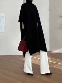 DAZY 女士修身加长喇叭裤 女士正装裤 - 米色 - 查看 7