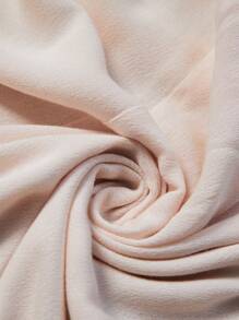 SHEIN LUNE Casual Summer Loose Open Front Mid-Sleeve Apricot Color American Country Style Linen Blend Blouse - Apricot - View 6