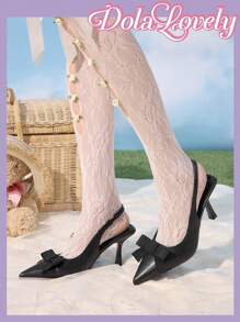 Dola Lovely Women's 2024 New Gold Mules, 2024 Spring/Autumn Pointed Toe Thin Heel Design Elegant, Fashion Versatile High Heels To Match Dresses Valentine's Day - Black - View 8