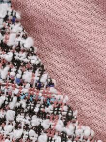 DAZY Plaid Asymmetrical Shoulder Front Button Women Top Summer,Crop Tops Women Going Out Tops - Black and White - View 4