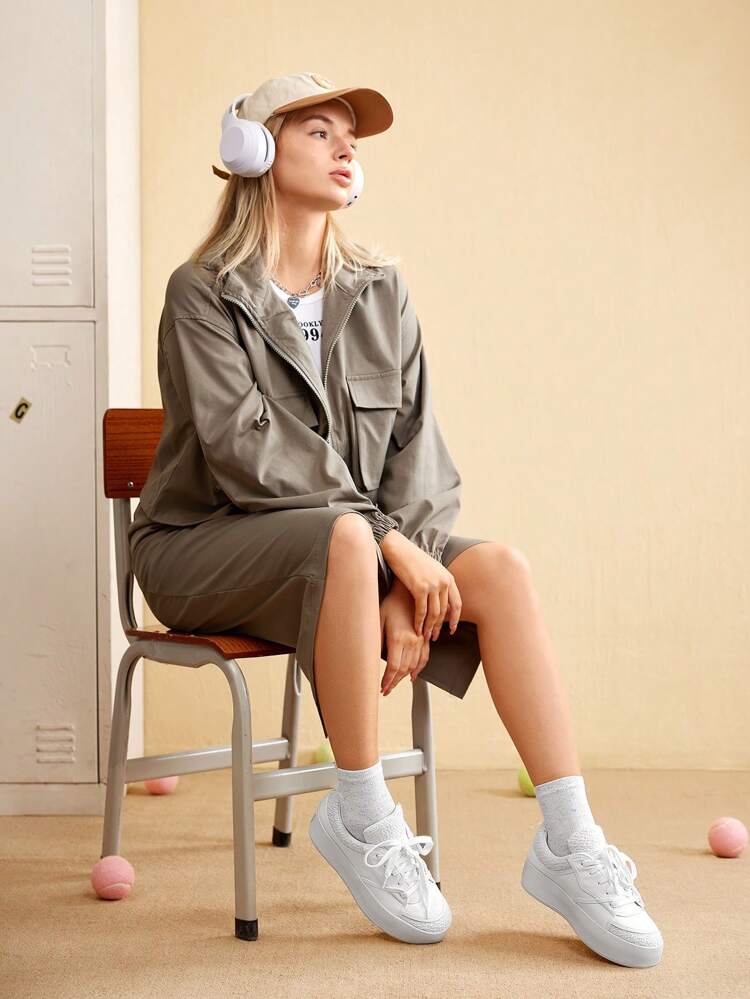 CUCCOO EASI Zapatillas casuales para mujer con suela gruesa, diseño versátil y minimalista