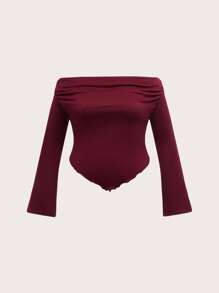 Firerie Plus Size Women's Casual Minimalist Off-Shoulder T-Shirt Set Zoey Outfit Zipper Top Zoo Outfits Women - Multicolor - View 8