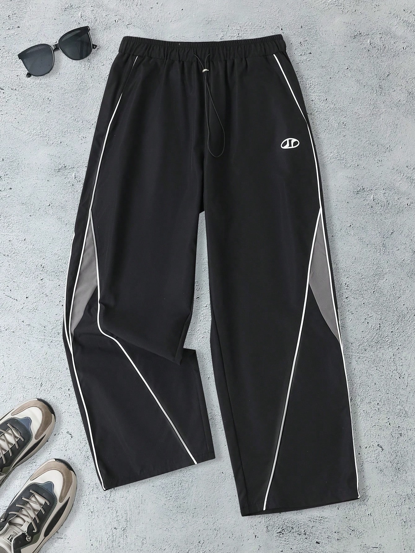 Manfinity Dauomo Men's Color Block Splice Casual Sports Pants, Versatile