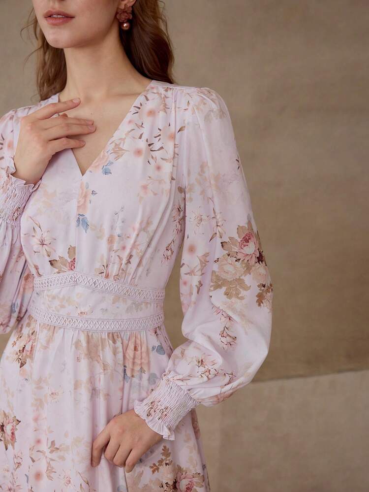 FLORAL PRINT FLOWY DRESS