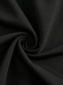SHEIN EZwear 大码 3 件套黑色紧身打底裤套装 - 黑色 - 查看 5