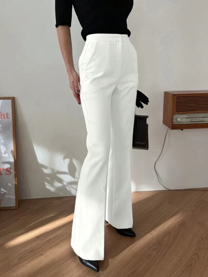 DAZY 女士修身加长喇叭裤 女士正装裤